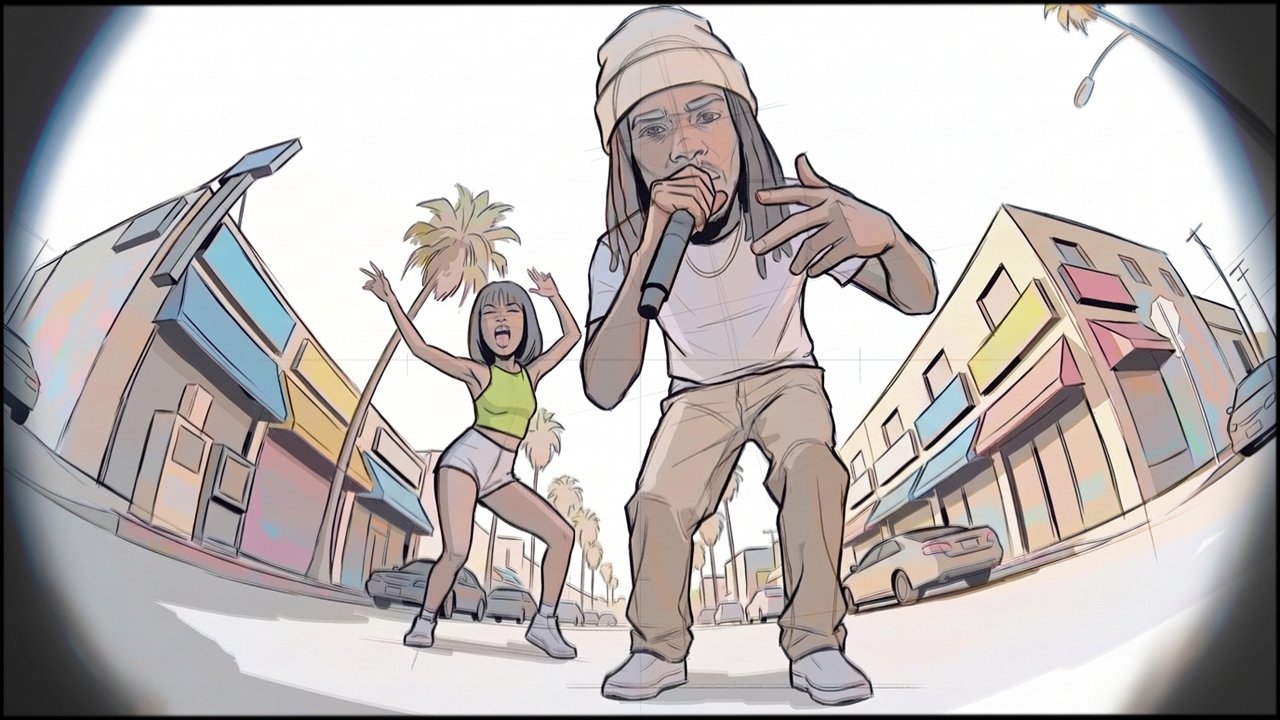 Music Video - Choreography - storyboard frame 6 by Dakota Warren